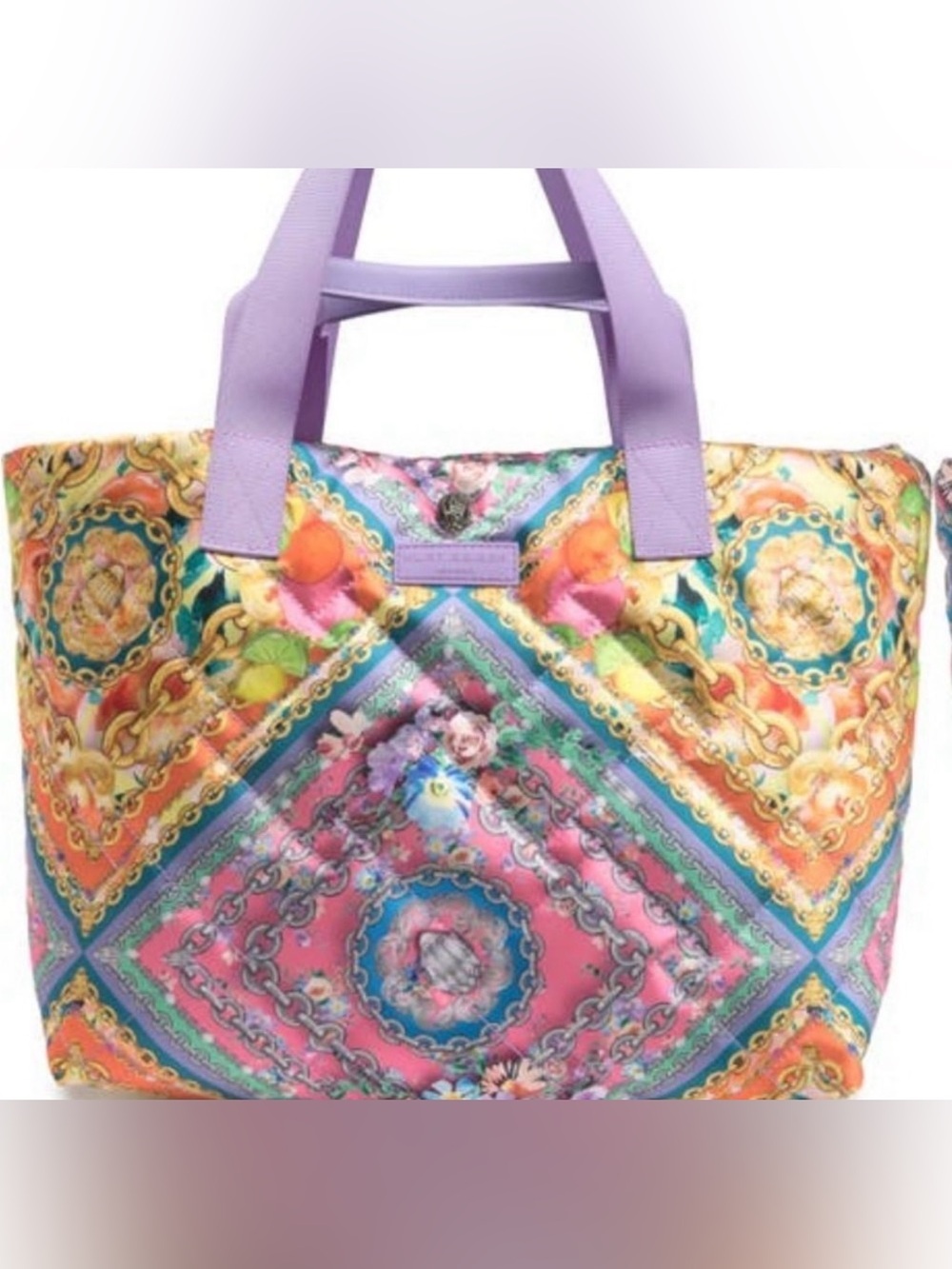 Kurt Geiger London Quilted Shopper Bag- Light/Pastel Purple